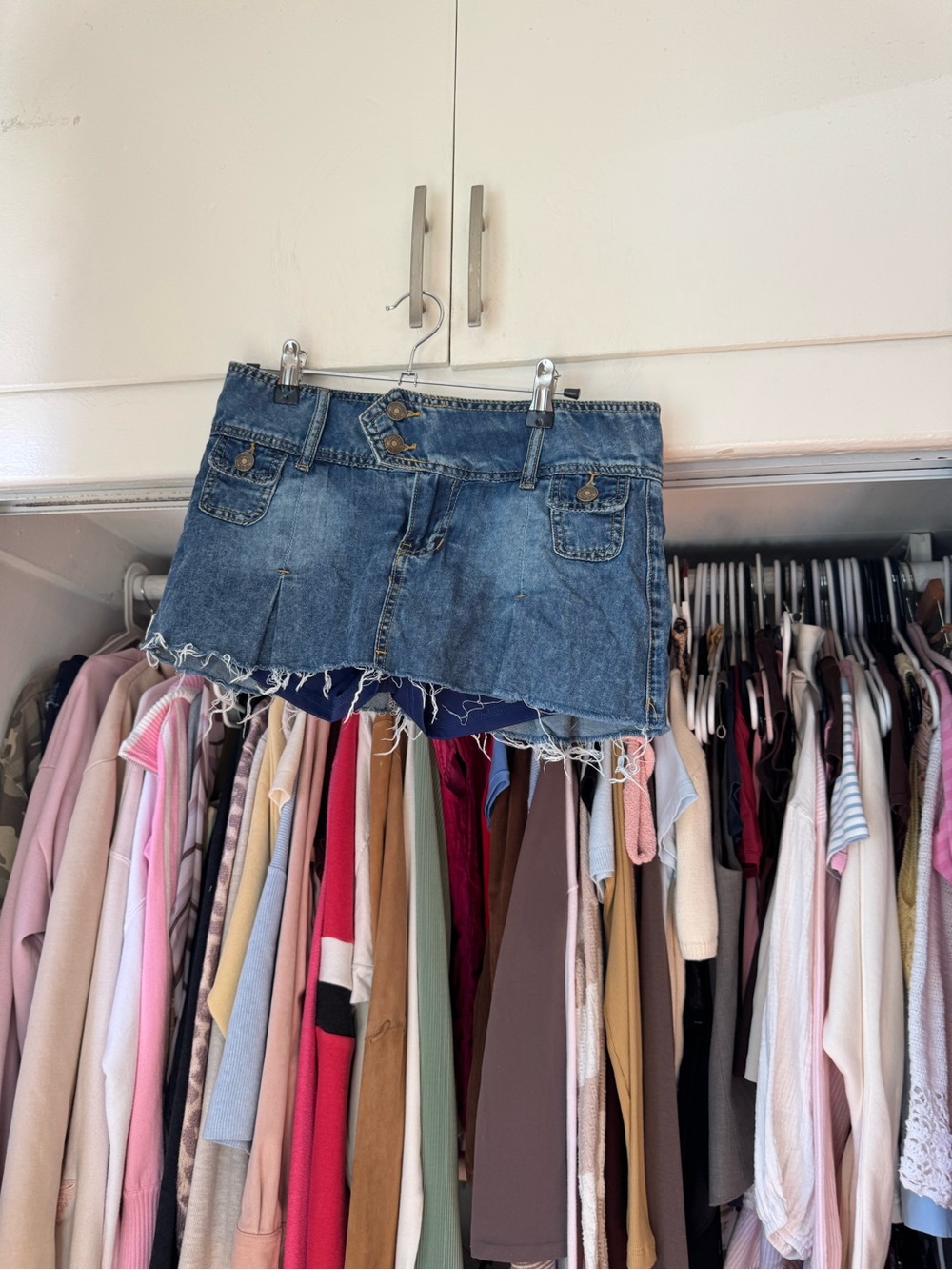 Denim Mini Skort - Blue Wash